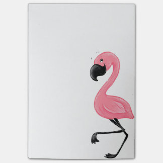 Bloco De Notas Notas de post-it cor-de-rosa do flamingo
