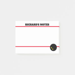 Bloco De Notas Notas de post-it® da bola de squash para mensagens