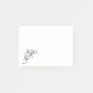 Bloco De Notas Notas de post-it da caneta de Quill