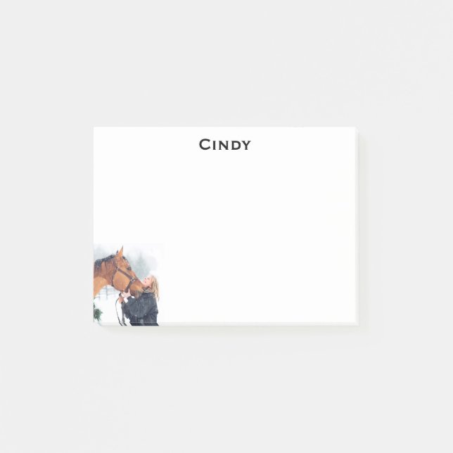 Bloco De Notas Notas de post-it de Cindy e de irlandês (Frente)