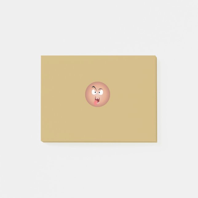 Bloco De Notas Notas de post-it® de rosto louco (Frente)