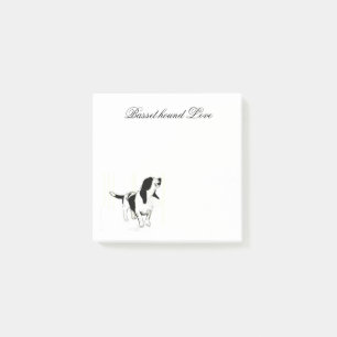 Bloco De Notas Notas de post-it do cão de Basset