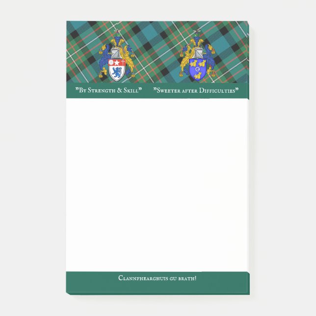 Bloco De Notas Notas de post-it do clã de Ferguson (Frente)