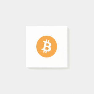 Bloco De Notas Notas de post-it do logotipo   de Bitcoin BTC