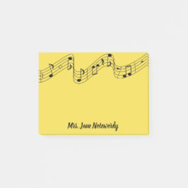 Bloco De Notas Notas de post-it do tema da música