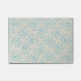 Bloco De Notas Notas de post-it florais azuis