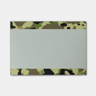 Bloco De Notas Notas de post-it Khaki de Camo da camuflagem