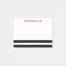 Bloco De Notas Notas de post-it personalizadas B/W
