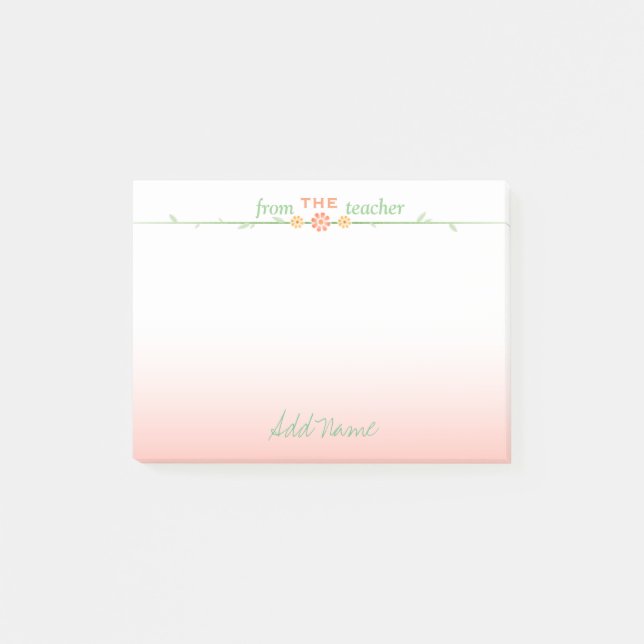 Bloco De Notas Notas de post-it personalizadas bonitas do (Frente)