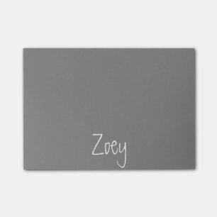 Bloco De Notas Notas de post-it personalizadas cinzas