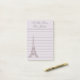 Bloco De Notas Notas de post-it personalizadas da torre Eiffel da (Na mesa)