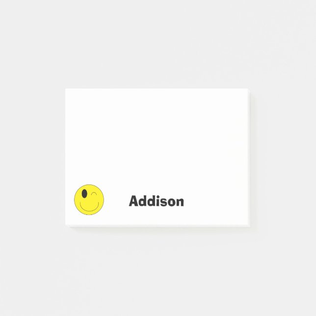 Bloco De Notas Notas de post-it personalizadas de Emoji (Frente)