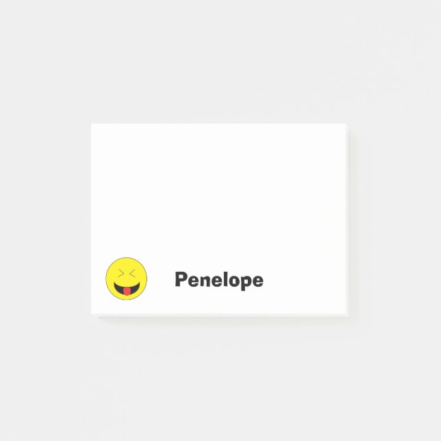 Bloco De Notas Notas de post-it personalizadas de Emoji (Frente)