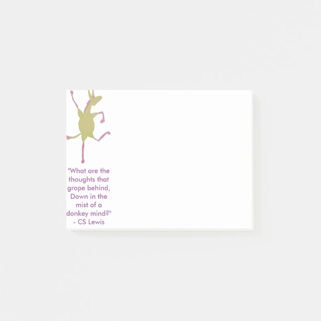 Bloco De Notas Notas de post-it rejubilantes do asno dos Jennets (Frente)