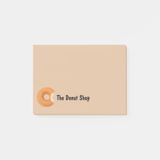 Bloco De Notas Notas de Posta do tema da Comida de rosquinha (Frente)