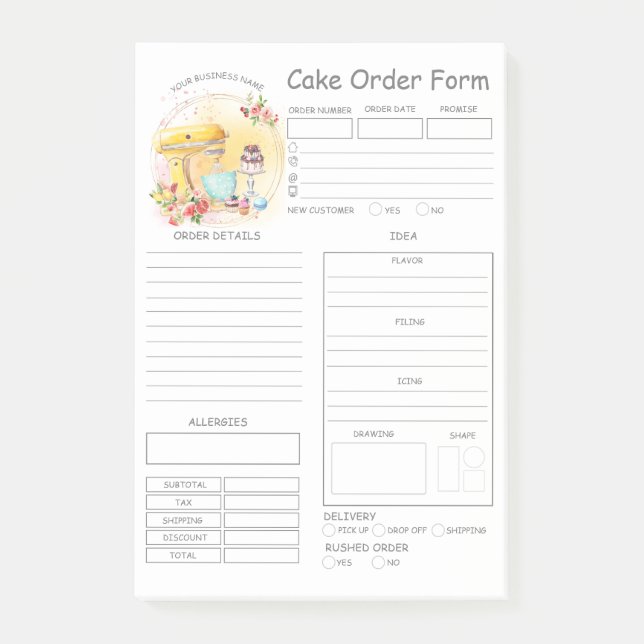 Bloco De Notas Notas de posto (Frente)