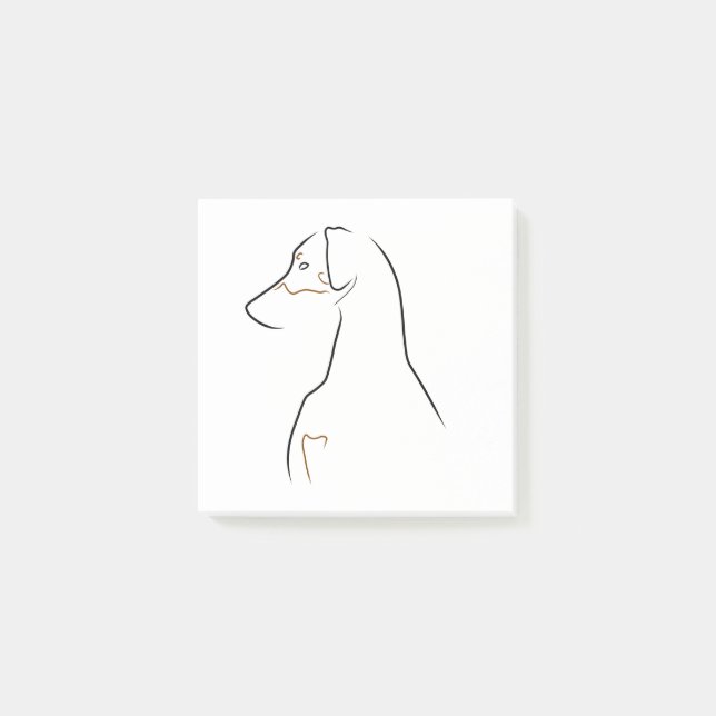 Bloco De Notas Notas de posto - Arte natural de linha orada (Frente)