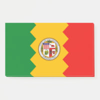 Notas de posto com bandeira de Los Angeles, EUA