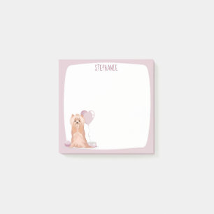 Bloco De Notas Notas de Posto Cute Yorkshire Terrier Birthday