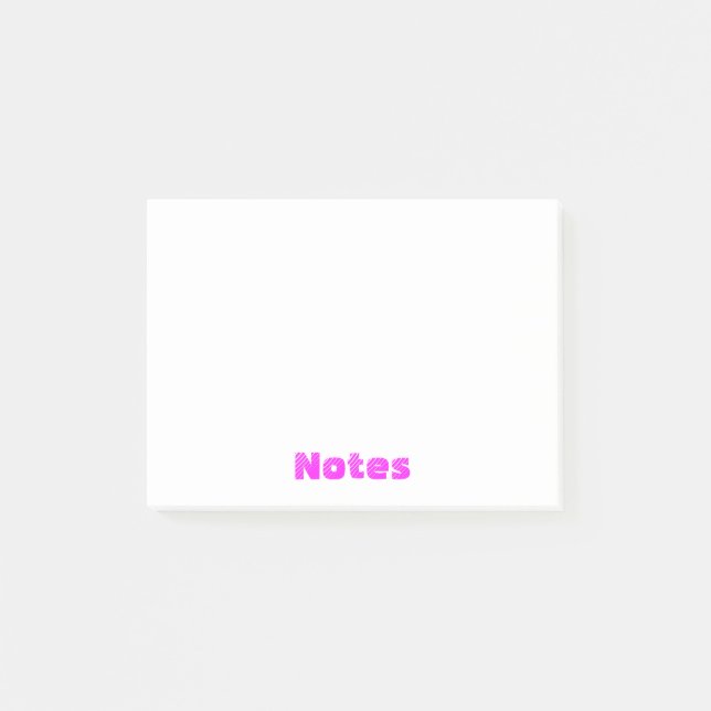 Bloco De Notas Notas de Posto da Fuchsia (Frente)