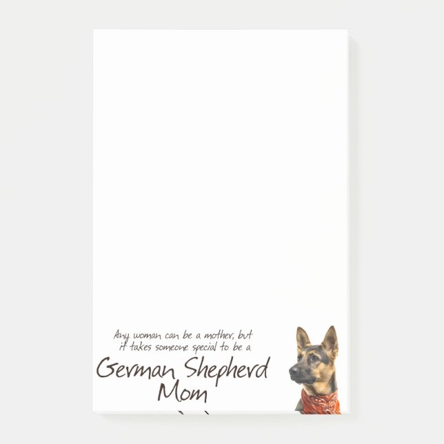 Bloco De Notas Notas de Posto da Mãe german shepherd (Frente)