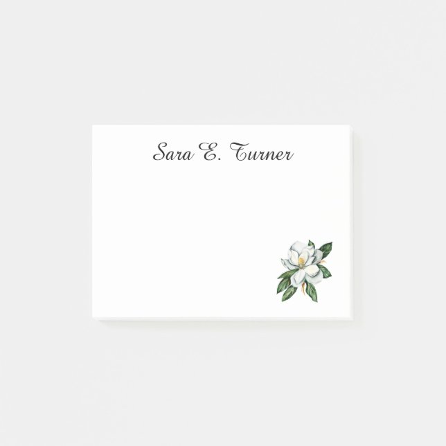 Bloco De Notas Notas de Posto da Magnolia (Frente)