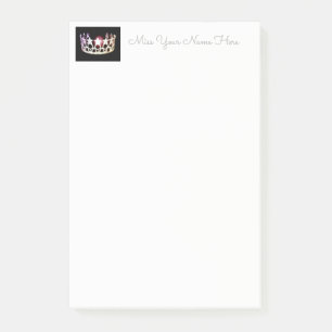 Bloco De Notas Notas de Posto da Miss USA Silver Crown
