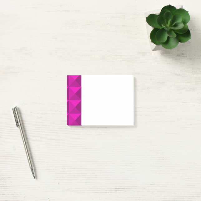 Bloco De Notas Notas de Posto das Pirâmides Magenta (Escritótio)