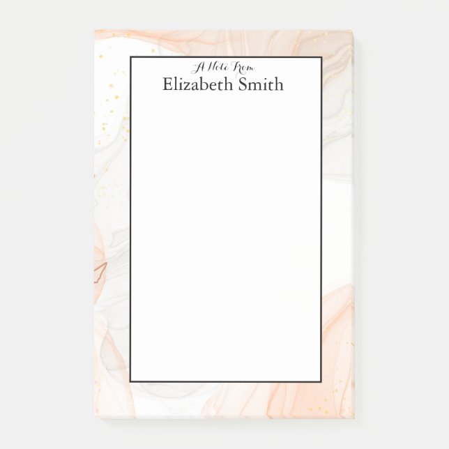 Bloco De Notas Notas de Posto de Aquarela Personalizada (Frente)