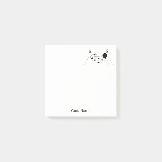 Bloco De Notas Notas de Posto de Bolas de boliche e pinos desport (Frente)