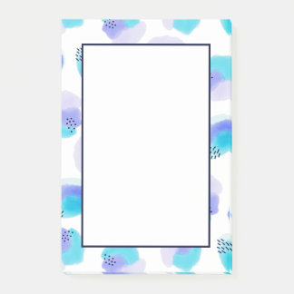 Bloco De Notas Notas de Posto de Brushstrokes de Aquarela