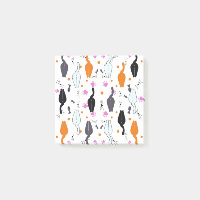 Bloco De Notas Notas de Posto de Bumbuns de gatos (Frente)