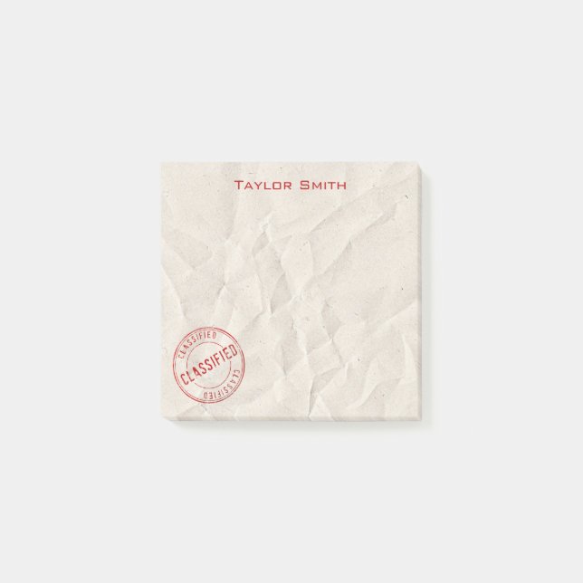 Bloco De Notas Notas de Posto de Carimbo Classificado (Frente)