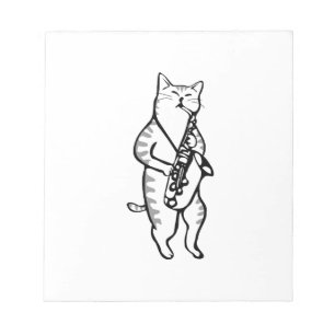 Bloco De Notas Notas de Posto de Cat Jazz para Instrumentos de Mú