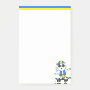Bloco De Notas Notas de Posto de Cat Skater