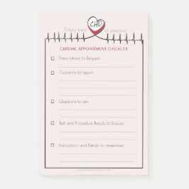 Bloco De Notas Notas de Posto de Compromisso de Pulso de Coração 