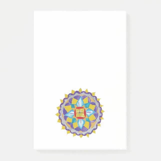 Bloco De Notas Notas de Posto de desenho SMall mandala (Frente)