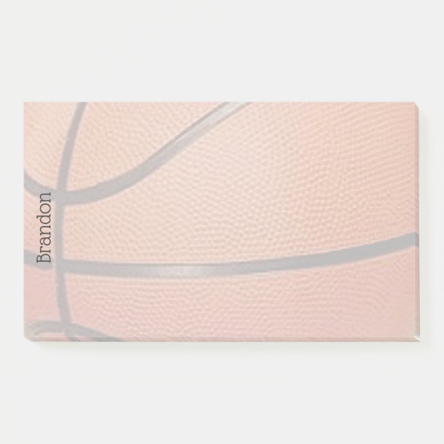 Bloco De Notas Notas de Posto de Design de basquete (Frente)