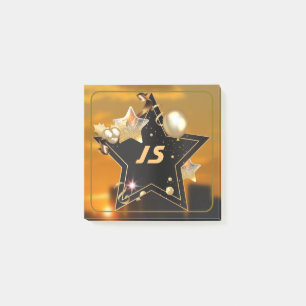 Bloco De Notas Notas de Posto de Estrelas Douradas Personalizadas