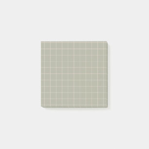 Bloco De Notas Notas de Posto de Grade Minimalista em Tons de Ter