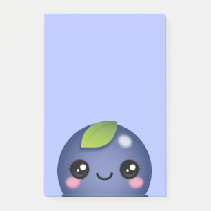Bloco De Notas Notas de Posto de Kawaii Blueberry