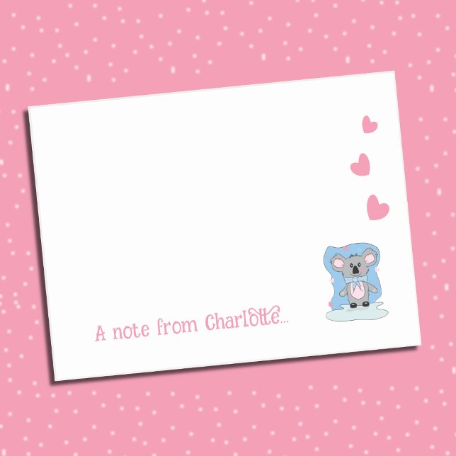 Bloco De Notas Notas de Posto de Koala Kid (Closeup view )