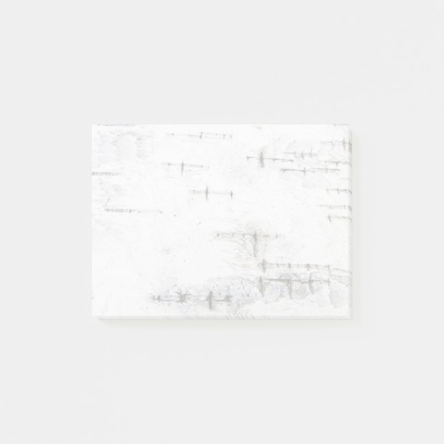 Bloco De Notas Notas de Posto de latido de Birch (Frente)