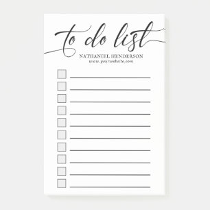 Bloco De Notas Notas de Posto de Lista de Tarefas Mínimas