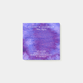 Bloco De Notas Notas de posto de negócios violeta da Watercolor