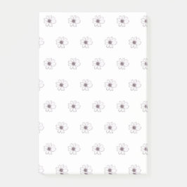 Bloco De Notas Notas de Posto de Padrão de Flor