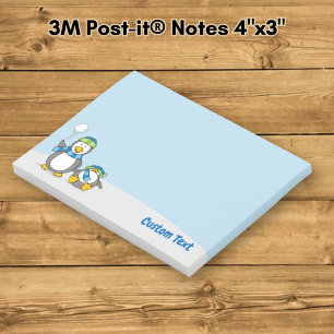 Bloco De Notas Notas de Posto de Pinguins em Neve
