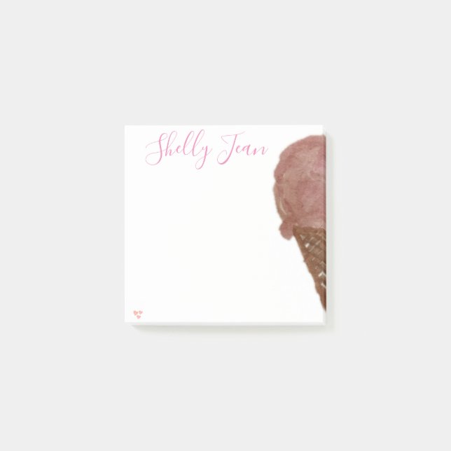 Bloco De Notas Notas de Posto de SORVETE PERSONALIZADAS (Frente)