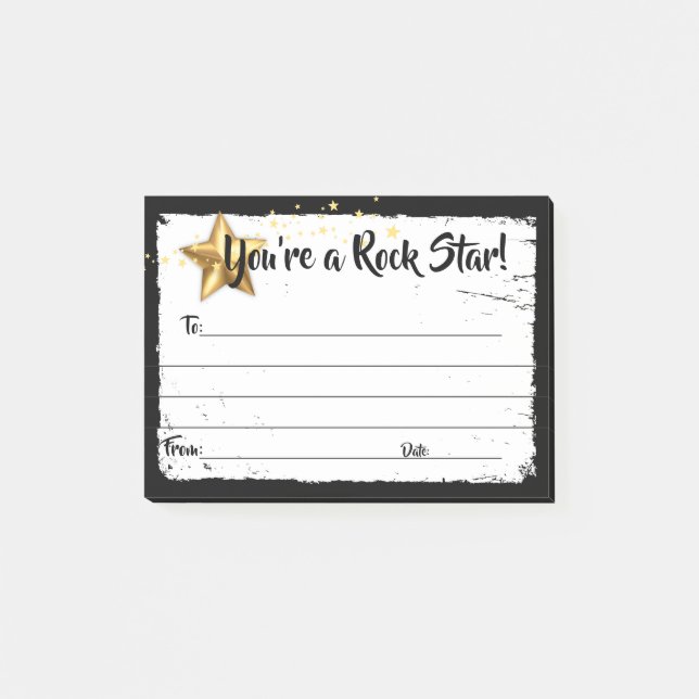 Bloco De Notas Notas de posto de trabalho do excelente de reconhe (Frente)