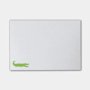 Bloco De Notas Notas de Posto do Alligator Verde